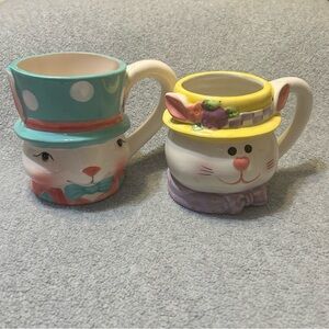 CERAMIC EASTER BUNNY MUGS
